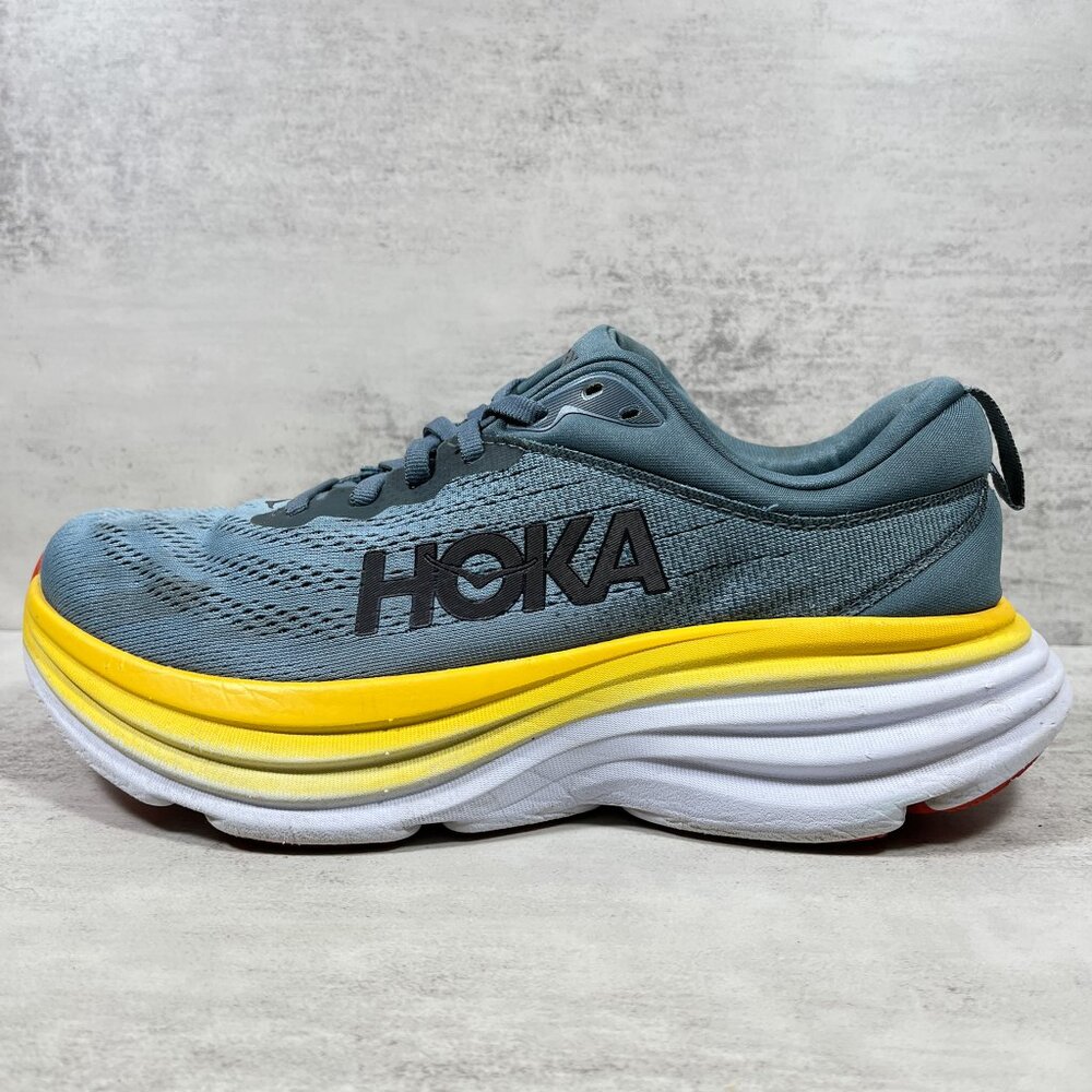 Hoka One One Bondi 8 Running Shoes - Men's Size 8 - Blue